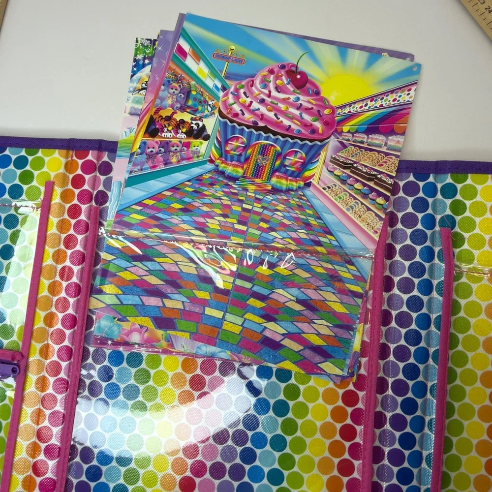 Lisa Frank Trifold Portfolio Organizer SK045 Rainbow Pegasus Leopard 2016